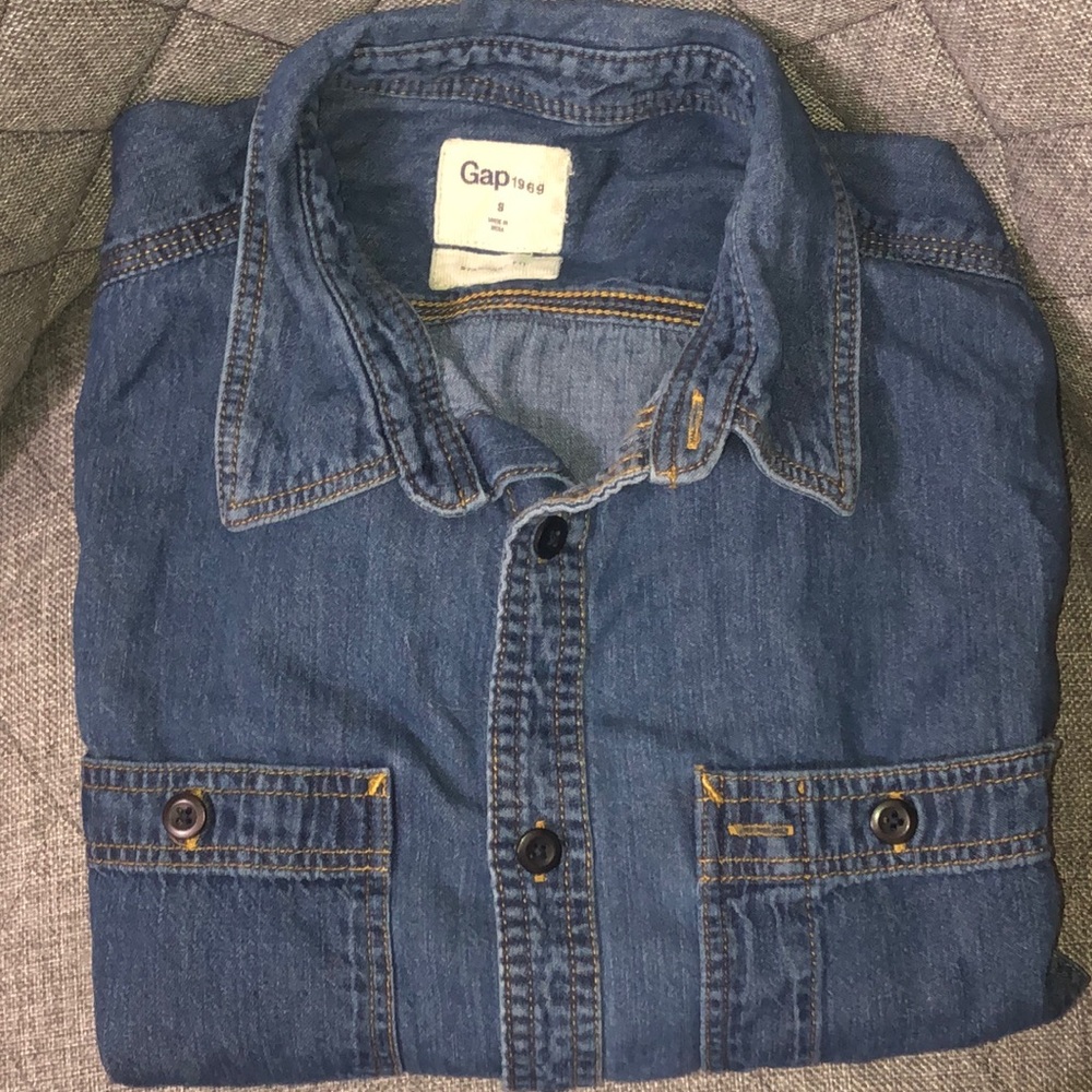 Denim button down long sleeve